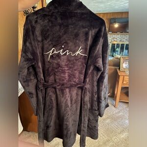 NWT Pink Black Bathrobe